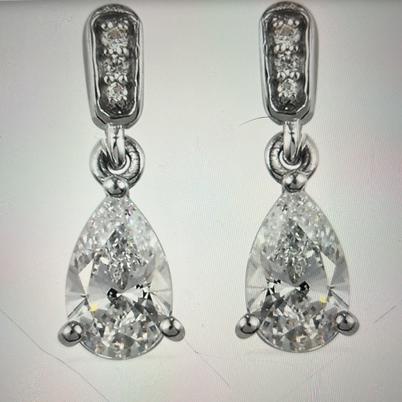 LUSTRO STELLA Earrings in Platinum over Sterling Silver - Picture 3 of 6